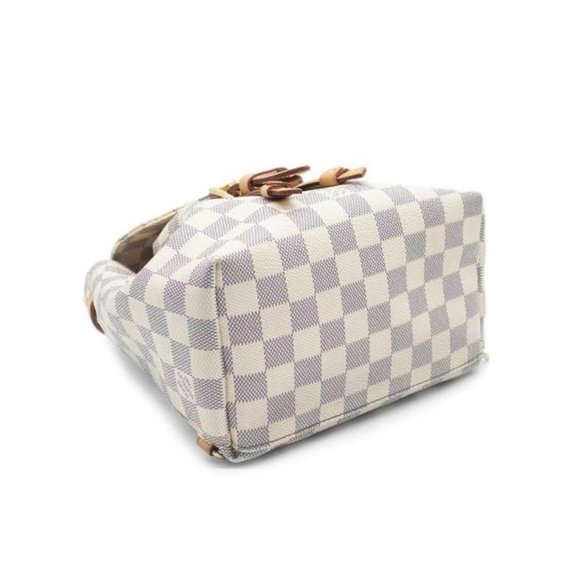 Sperone Bb White Damier Azur Canvas Backpack - Picture 6 of 11